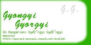 gyongyi gyorgyi business card