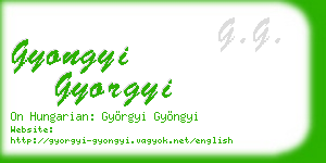 gyongyi gyorgyi business card